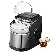 Máquina de Gelo Automática Portátil Produz até 11kg, 24H, Cor, 110v, OUTGAVA YX06 027, Prateado