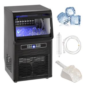 Máquina de Gelo Automática Produz até 31kg, Cor, 110v, VEVOR Ice Maker 70LB, 24H, Preto