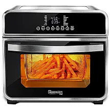 Forno Elétrico de Bancada 16L 10 em 1 Multifunções com 7 Acessórios de Cozinha em Aço Inoxidável, 1600W, 110v, MICHELANGELO, Prateado