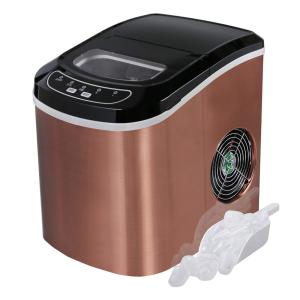 Máquina de Gelo Automática Portátil até 11 kg de Gelo em 24h, 110V, Bronze