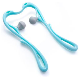 Massageador Manual de Acupressão para Pescoço com 4 Pontos de Gatilho e Alça Ergonômica, HSFRELAX , Azul