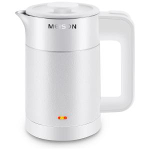 Chaleira Elétrica 0,6 L com Desligamento Automático, Aço Inoxidável, 110V 800W, MEISON, Branca