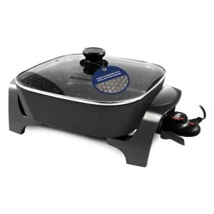 Panela Elétrica Antiaderente Profunda Elite Gourmet EG6201 30x30x8cm 7,1L - Resistente a Riscos, Lavável, Tampa de Vidro