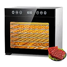 Desidratador de Alimentos PSIIDAN Cinza e Prata com 8 Bandejas Inox e Timer 48h 650W 240V