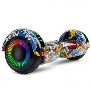 Hoverboard LIEAGLE 6,5" Graffiti com Autoequilíbrio, Rodas LED e Bluetooth para Crianças e Adultos