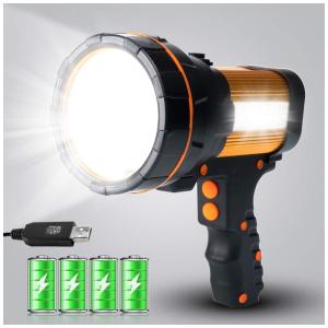 Lanterna LED Recarregável Resistente a Água 800mts de Alcance USB para Celular Alça