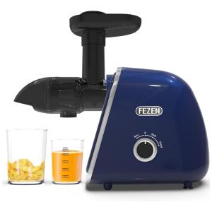 FEZEN Centrífuga de Frutas com 2 Velocidades e Motor Silencioso, Aço Inoxidável, 150W, 110V, Azul