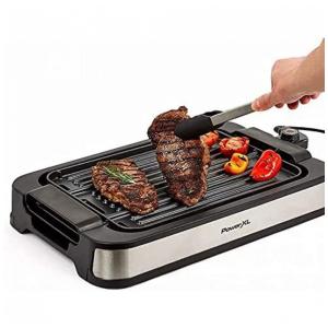 Churrasqueira Grill Elétrica até 2 Porções com Chapa Antiaderente, 110V, Power XL, Prata