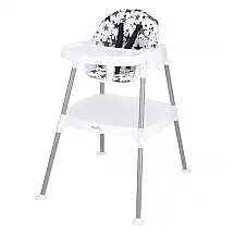 Cadeira de Alimentação Convertível Evenflo Eat and Grow 4-em-1 Cinza Pop Star com Cinto de 5 Pontos