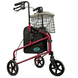 Rollator Walker Alumínio 3 Rodas para Idosos, Dobrável Leve de Três Rodas Caminhante Mobilidade de Viajante Rollator 3 Rodas Andarilho