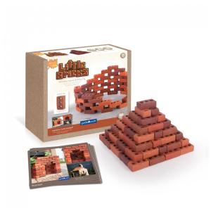 Conjunto de blocos de construção Guidecraft Little Bricks com 60 peças em miniatura e peso tátil para atividades de engenharia e modelagem
