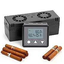 Humidificador Elétrico Ronfnea para Charutos com Display LCD e Controle de Umidade de 40% a 90%