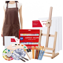 S E TEACHERS EDITION 1020 Kit de Pintura Conjunto Artístico com 60 Peças, Inclui 24 Tintas