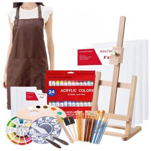 S E TEACHERS EDITION 1020 Kit de Pintura Conjunto Artístico com 60 Peças, Inclui 24 Tintas