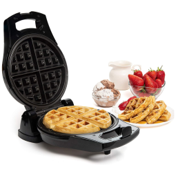 Moss Stone Máquina de Waffle Antiaderente, Aço Inoxidável, 110V, Prata