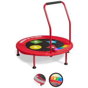 Trampolim Infantil 2 em 1 Radio Flyer Diversão e Exercício para Crianças com Tempo de Jogo