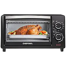 Forno Elétrico de Bancada com Controle de Temperatura e Temporizador, 1000W, Aço Inoxidável, 110v, CHEFMAN RJ25 4 CL, Preto