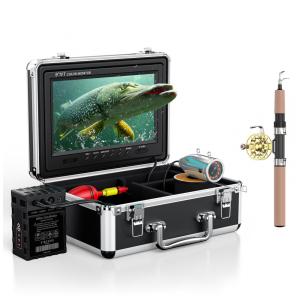 EF09R 30 Câmera de Pesca Subaquática Portátil à Prova d com Monitor, Luzes Infravermelhas, Cabo 30 M e Cartão SD de 8GB, EYOYO, Preto