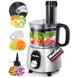 Processador de Alimentos Multifuncional 1.9L com 2 Velocidades, 650W, 110v, MUELLER HOME FP 800, Preto