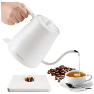 Chaleira Elétrica 800mL em Aço Inoxidável, 1000W, Branca, 110v, FOOIKOS, Branco