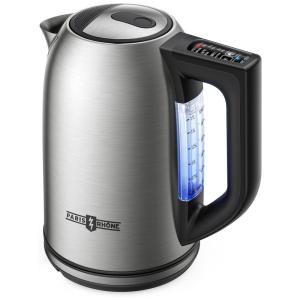 Chaleira Elétrica 1.7L com Desligamento Automático, Aço Inox e proteção contra fervura, 1500W, 110v, PARIS RHÔNE PE EK00801, Prateado