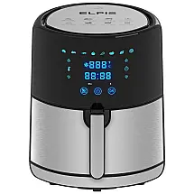 Fritadeira Elétrica AirFryer, Capacidade 5L, Painel Digital, 1400W, Aço Inoxidável, 110v, ELPIS, Cinza
