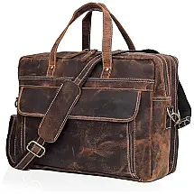Bolsa, Pasta de Couro Masculina para Laptop, CUERO, Marrom