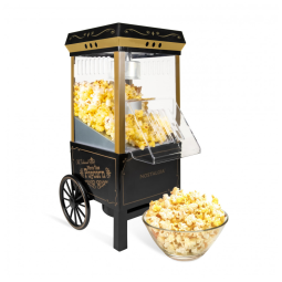 Máquina de Pipoca de Ar Quente Nostalgia estilo cinema 12 xícaras sem óleo, com tampa medidora.