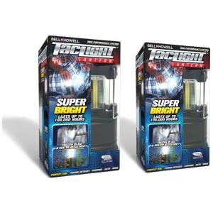 Lanterna LED Portátil Dobrável 800 Lúmens 2 Unidades, BELLHOWELL, Cinza escuro