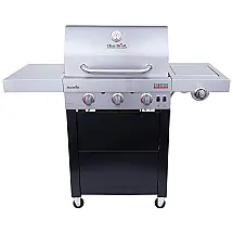 Churrasqueira a Gás com 3 Queimadores e 1 Queimador Lateral em Aço Inoxidável, CHAR BROIL 463342420, Preto