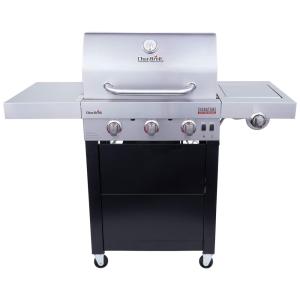 Churrasqueira a Gás com 3 Queimadores e 1 Queimador Lateral em Aço Inoxidável, CHAR BROIL 463342420, Preto