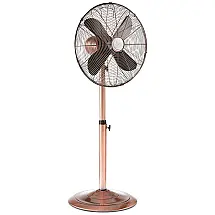 Ventilador de Piso Pedestal Deco Breeze, Altura Ajustável de 94 122cm, Cobre 110V