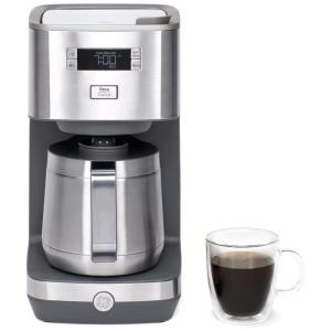 Cafeteira Elétrica Programável Reservatório 1.5L com Tela LCD e Temporizador, 110v, GE G7CDABSSPSS, Prateado
