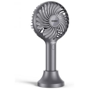 Ventilador de Mesa Recarregável com 3 Velocidades, 110v, HONHEY, Cinza