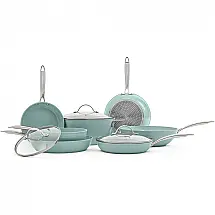 JADE CHEF Conjunto de Panelas Antiaderentes Ultra Resistentes, 10 Peças, Azul Turquesa