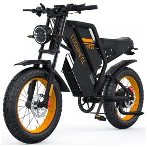 Bicicleta Elétrica para Adultos com Velocidade até 50 km/h, Alcance 150 km, 7 Velocidades e Pneu Largo, 1500W, COSWHEEL GT20