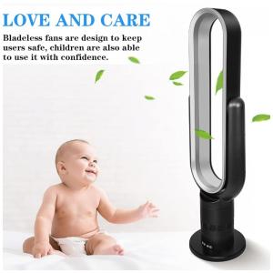 Ventilador Torre Bladeless HealSmart 39 Polegadas, Controle Remoto, 10 Velocidades, Operação Silenciosa, Vazão de Ar 1239 CFM, Preto