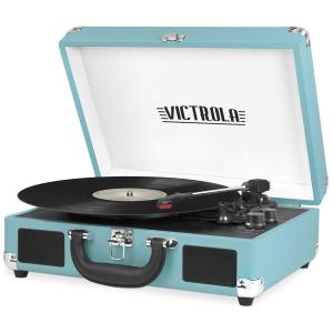 Vitrola Toca Discos 3 Velocidades, com Bluetooth, 45 RPM, 110v, VICTROLA VSC 550BT TU, Azul