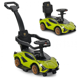 Carrinho de Passeio Infantil 3 em 1 com Alça, Música, USB, Farol e Compartimento Sob o Assento para Crianças de 1 a 5 Anos, INFANS, Verde