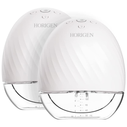 Bomba Tira Leite Dupla Portátil com 2 Modos e 5 Níveis 17, 21, Branca, HORIGEN, Branco