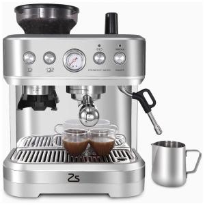 Máquina de Café Expresso com Espumador de Leite, 110V, SXYCMY, Prata