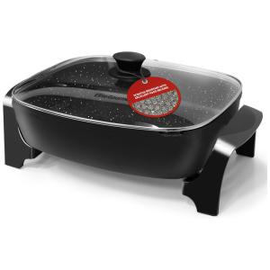 Panela Elétrica Multifuncional de 10 L, Alumínio, 1500W, 110v, ELITE GOURMET EG6203, Preto