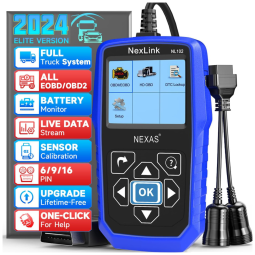 Scanner Automotivo 2 em 1 com Diagnóstico OBD, EOBDHDOBD, 12V, NEXAS LUMNX NL102SC, Azul