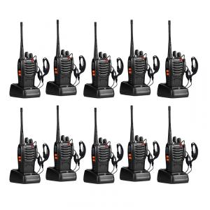 Rádio Comunicador Walkie Talkie Pxton para Adultos, 16 Canais, Alcance Longo, Recarregáveis com Lanterna, 10 Unidades