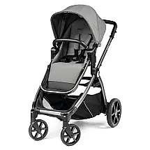 Carrinho de Bebê Compacto de Simples a Duplo, Fabricado na Itália, Peg Perego Ypsi, Cinza Mercúrio
