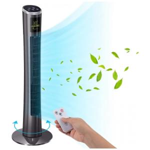 Ventilador de Torre com Controle Remoto, 12 Modos e Temporizador, 110v, KEBOR FT20 17AR, Cinza