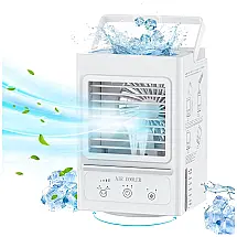 Climatizador de Ar Portátil com 3 Velocidades, Capacidade 0.7L, Recarregável 5000mAh, WINIQUE, Branco
