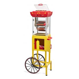 Carrinho de Cachorro Quente Retrô para até 6 Salsichas por Vez, com Aquecedor de Pão Superior e Armazenamento, 110V, Nostalgia Inc