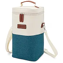 Bolsa Térmica Para Transporte de Vinhos Cana Co até 4 Garrafas, Azul