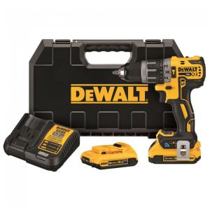 Kit Furadeira com Conexão Bluetooth com 2 Baterias, Carregador e Bolsa de Transporte, DEWALT DCD797D2, Amarelo